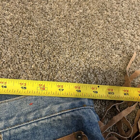 Vintage Seruchi Womens Fringe Boho Western Denim Jeans Size 24 Cowgirl - Picture 5 of 8